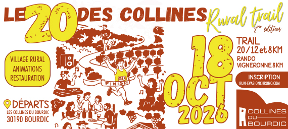 Le 20 des Collines, inscrivez-vous ! | Collines du Bourdic